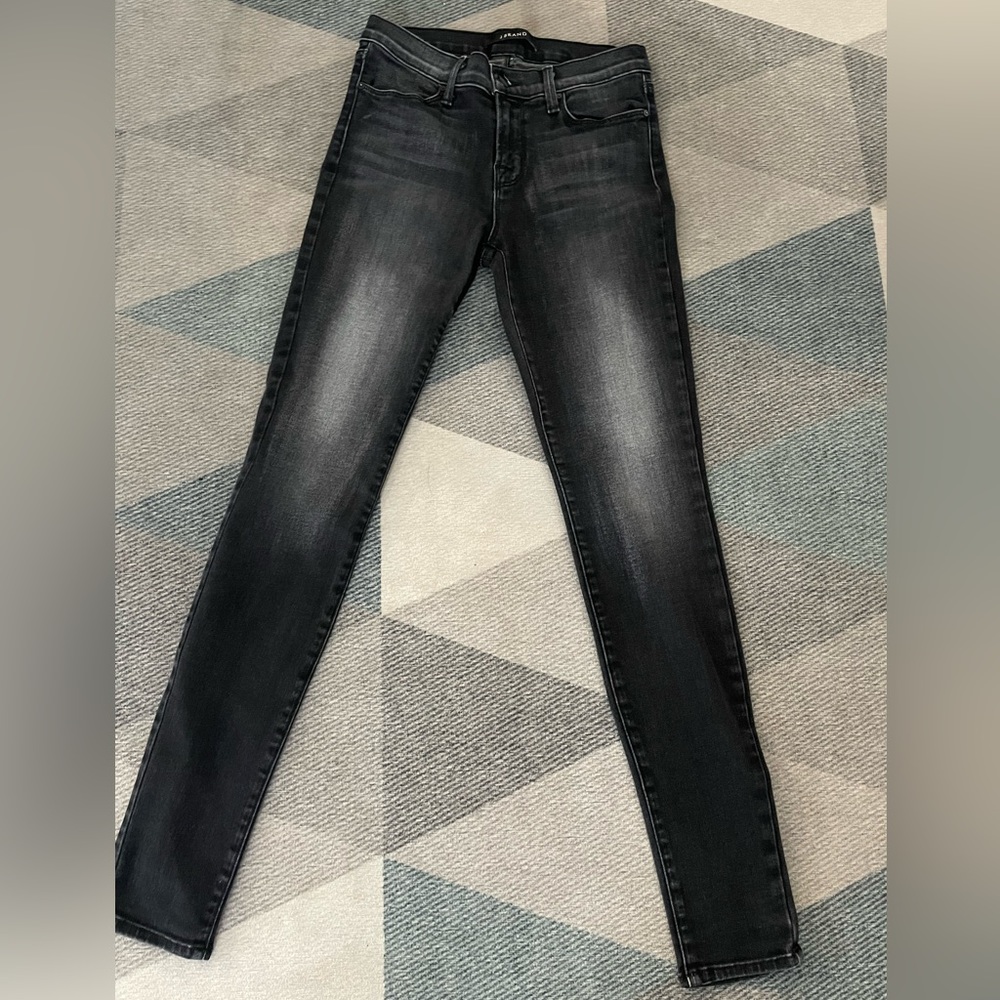 J Brand Super Skinny Polarized Black Jeans